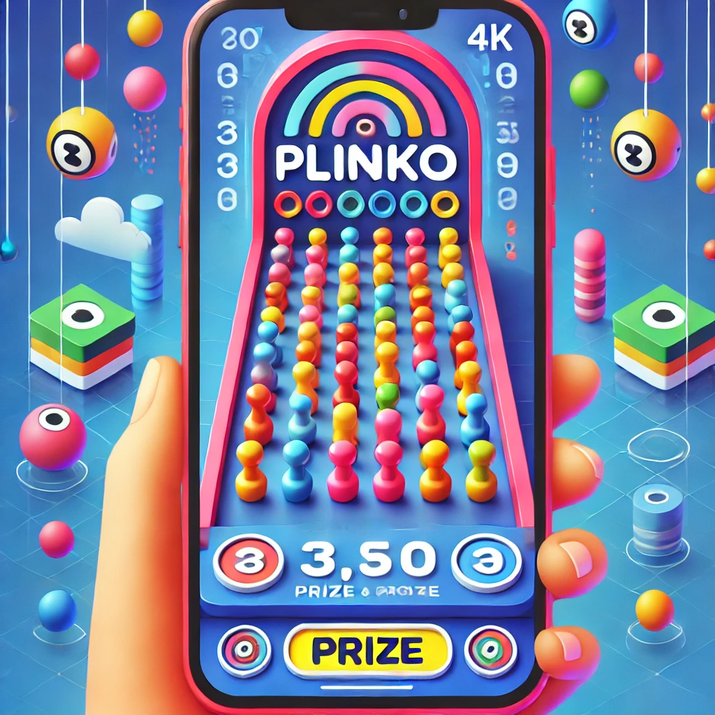 Plinko app en el móvil.
