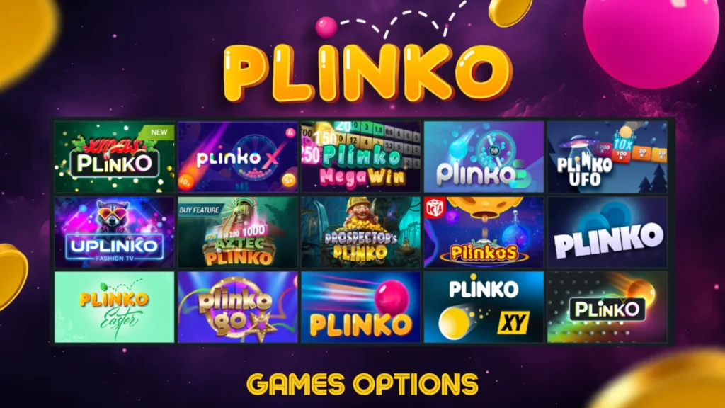 Opciones de juegos de Plinko casino.
